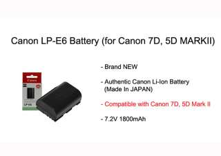GENUINE Canon LP E6 Battery 5D Mark II MK2 7D NEW LPE6  