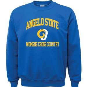 Angelo State Rams Royal Blue Youth Womens Cross Country Arch Crewneck 