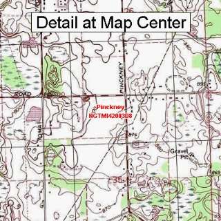 USGS Topographic Quadrangle Map   Pinckney, Michigan (Folded 