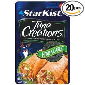 Starkist Tuna Creations, Herb & Garlic, 4.5 Ounce Pouch (Pack of 20 