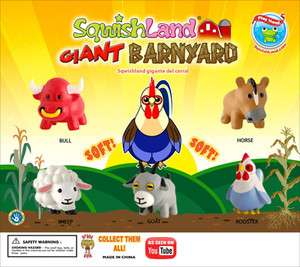 Giant Barnyard Sqwishland NEWEST Squishies Mania Regular Set  