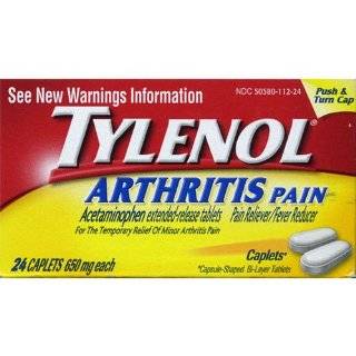 Tylenol Arthritis Pain Caplets, Push & Turn Cap 24 count by Tylenol