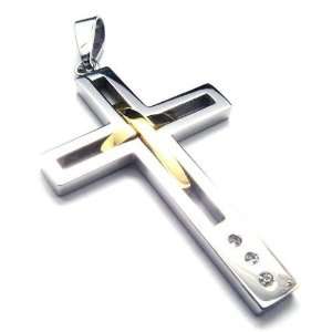  316L Stainless Steel The Night Cross Pendant Necklace 