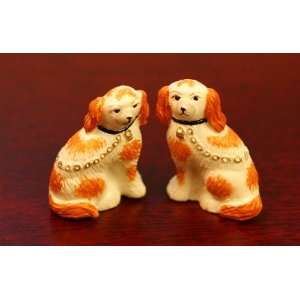    Dollhouse Miniature Set of Staffordshire Dogs Toys & Games