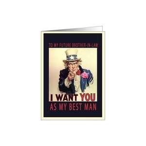   law, I want you as my best man, invitation best man card, vintage Card