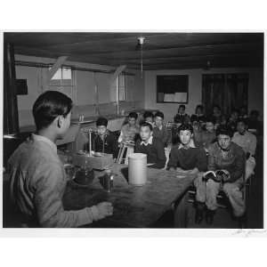 Science lecture,Manzanar Relocation Center / photograph by Ansel Adams 