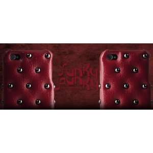  Funky Punky Leather Case for iPhone4 (Red) Electronics