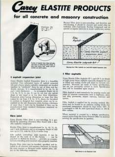 Philip Carey Elastite Concrete Masonry Asbestos Catalog  
