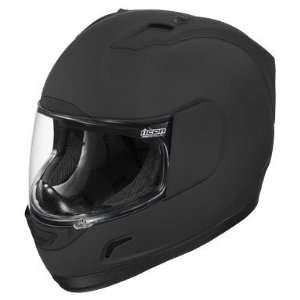  Icon Alliance SSR Motorcycle Helmet   Black Rubatone Large 
