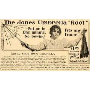  1899 Ad Jones Twilled Silk Adjustable Roof Umbrella 