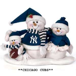  16.5 MLB Chicago Cubs Plush Snowman Family Christmas 