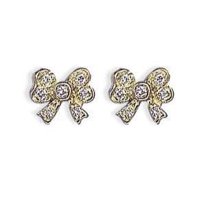   14k Diamond Mini Bow Earrings (0.12 ct.tw.) Evyatar Rabbani Jewelry