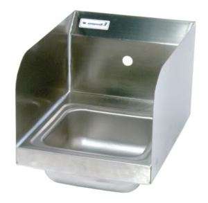 Wall Mount HAND SINK 12 With Side Splashes Space Saver  