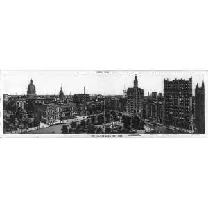  City Hall Square & Park Row,Panorama,c1886,Skyline