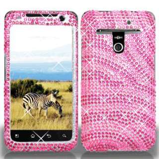 Pink Hot Pink Zebra Full Diamond for Metro PCS LG Esteem 4G MS910 