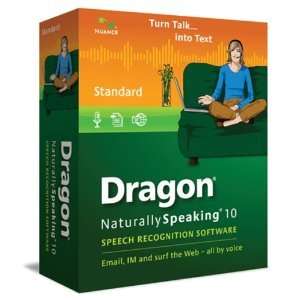 DRAGON NATURALLY SPEAKING STANDARD 10 w/Headset PC~NEW  
