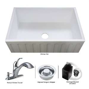   Kitchen Sink Faucet and Disposal Air Switch Combo