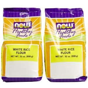 NOW Foods Rice Flour White   2 pk.  Grocery & Gourmet Food