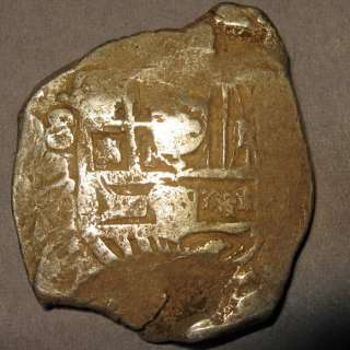 Treasure Coin,Spanish Colonial 8 Reales Silver Cob King Phillip IV 