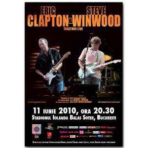 Eric Clapton Poster   B Concert Flyer   2010 Tour with Steve Winwood
