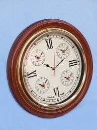 Five time clock 16 Nautical Clocks Wall Home Decor  