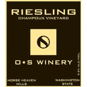  2011 O.S Winery Champoux Vineyard Riesling Champoux 