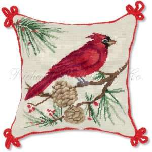  Red Cardinal Decorative Holiday Seasonal Christmas Pillow 
