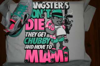   GANSTERS T SHIRT FOR NIKE LEBRON 9 ELITE MIAMI VICE SOUTH BEACH S 3X