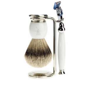  Sophist   Shaving Set, Silvertip Badger, Porcelain Beauty