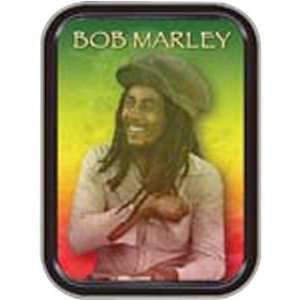   Marley   Small Stash Tin   Portrait Over Jamaican Colors Electronics