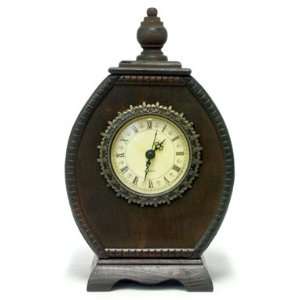  Dark Wood Mantel Clock