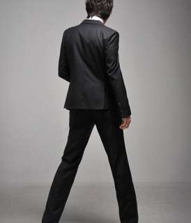 UNITED HOMME Black Luxury 1 Button Blazer Jacket XS L  