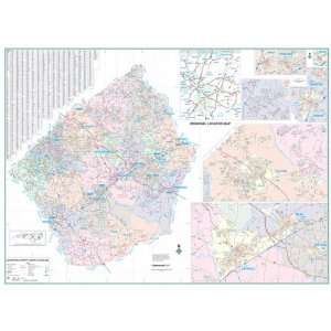  Universal Map Johnston County, NC Wall Map Railed Office 
