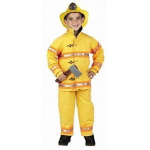  Yellow Jr. Firefighter Costume with Helmet Toys & Games