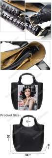 Vintage RETRO Celebrity BLACK Tote Shopping Shoulder Bag Handbag 