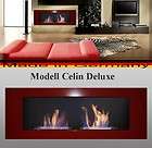 Bio Ethanol Fireplace Celin Deluxe Red / Incl 2 reg.Stainless Steel 