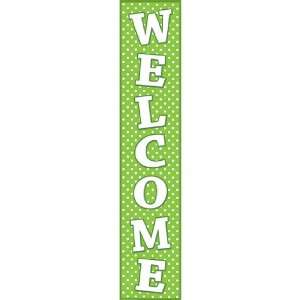   CREATED RESOURCES LIME POLKA DOTS WELCOME BANNER 