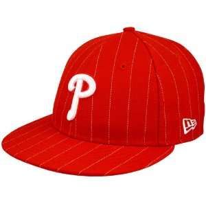 com New Era Philadelphia Phillies Red Pinstripe 59FIFTY (5950) Fitted 
