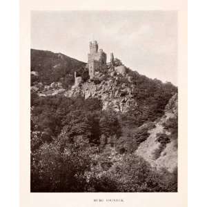  1906 Print Burg Sooneck Castle Rhine Valley UNESCO World 