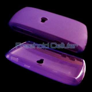 Purple Flex Gel Skin Cover Case for Sony Ericsson Vivaz  