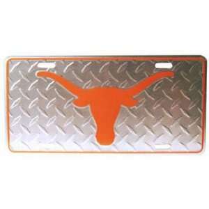  Texas Longhorns Auto License Plate (Diamond Plate) Sports 