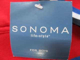 NWT SONOMA BOYS 4 RED Zip Front TRACK JACKET RP $28  