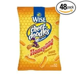 Wise Puffed Honey BBQ Cheez Doodles, .875 Oz Bags (Pack of 48)  