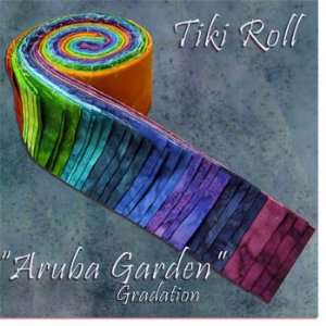  SewBatik Tiki Rolls   Aruba Garden 2 1/2 Fabric Strips 