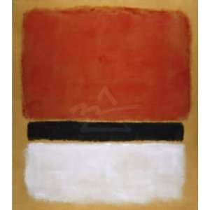 Mark Rothko 27W by 30H  Untitled (Red, Black, White on 