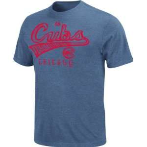  Majestic Chicago Cubs All Club Heathered T Shirt   Royal 