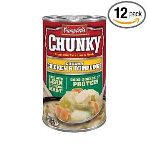 Campbells Chunky Creamy Chicken & Dumpling Easy Open, 18.8 Ounce Cans 
