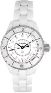 Chanel J12 White Ceramic Ladies Midsize Watch H1628  