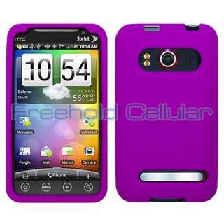   Silicone Skin Cover Case + LCD Screen Protector Guard for HTC Evo 4G