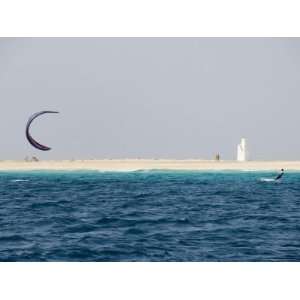  Kite Surfing at Santa Maria on the Island of Sal (Salt 